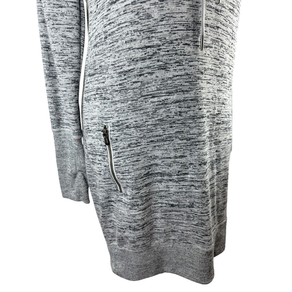 Athleta Sport It Sweater Dress Drawstring Cowl Neck Pockets Gray ST Small Tall - Picture 5 of 13